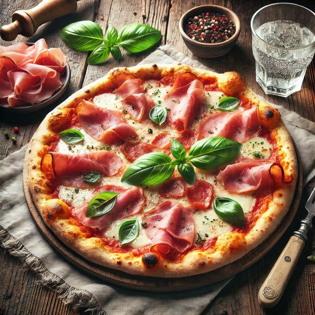 Pizza Napolitana with ham